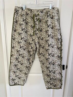 Disney Quilted Bambi Pants with Olive Trim